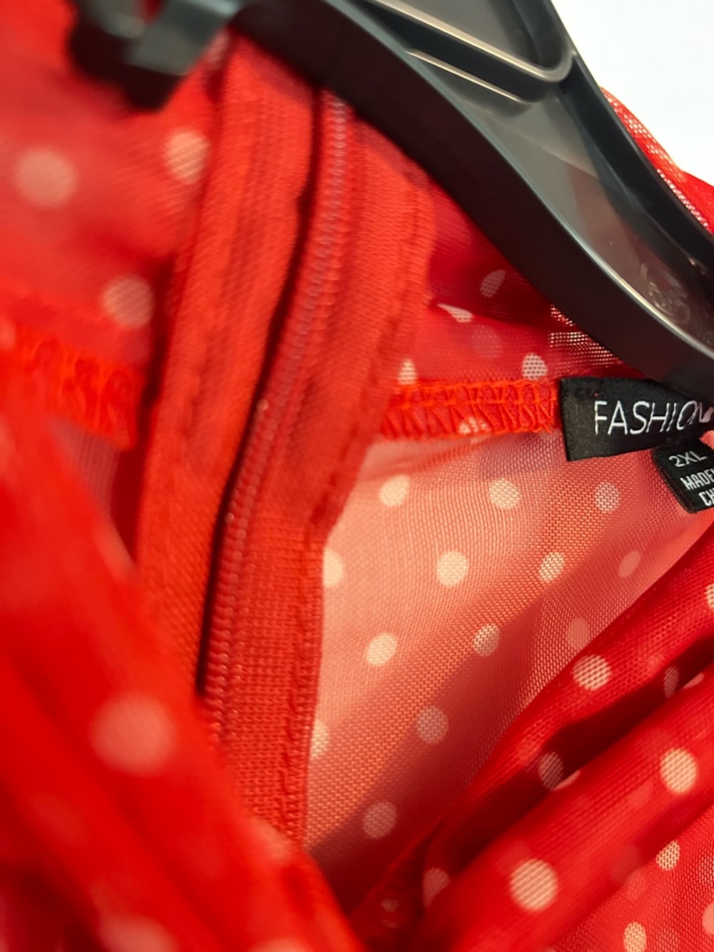 Red Polka Dot Bodysuit with Zip on back!